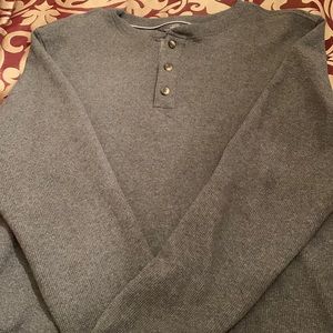 Men's Gray Henley Shirt